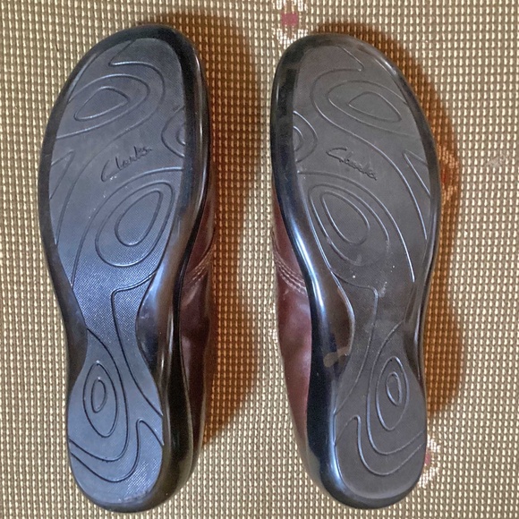 Clarks Mary Jane Slip-Ons Brown Leather 7.5 EUC - Picture 6 of 9